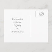 ハイビスカスの花でポストカードを移動 案内ポストカード (裏面)