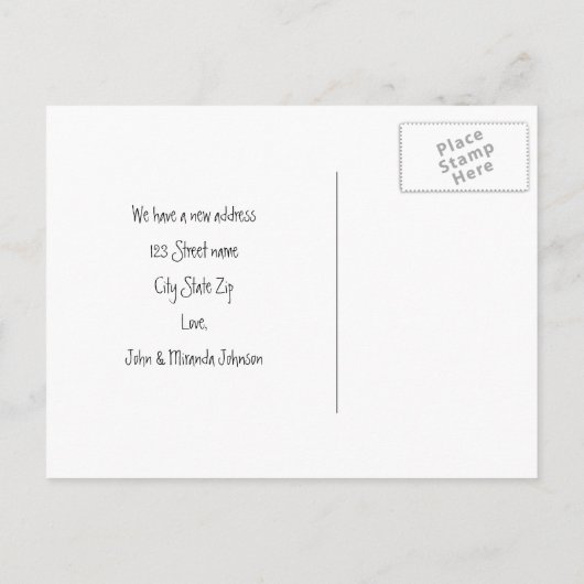 ハイビスカスの花でポストカードを移動 案内ポストカード (裏面)