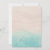 ハイビスカスの花とトロピカルビーチのウェディング 招待状 (裏面)