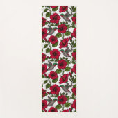 ハイビスカスの花とハミングバード ヨガマット (正面)