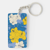 ハイビスカスの花と葉 キーホルダー (裏面)