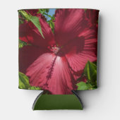 ハイビスカスの花と青空 缶クーラー (正面)