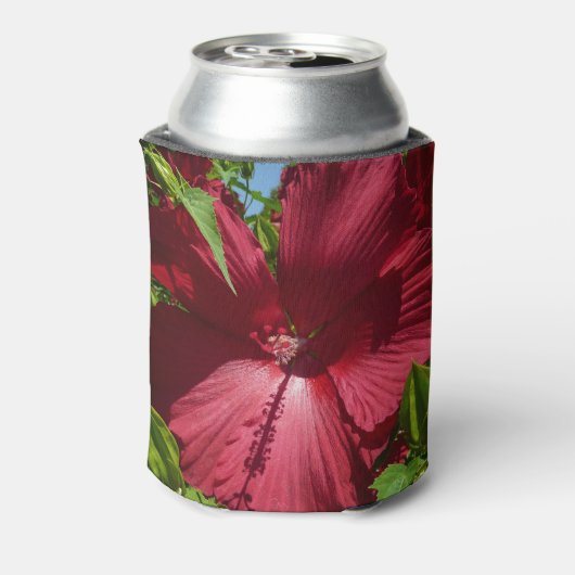 ハイビスカスの花と青空 缶クーラー (缶裏面)