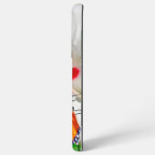 ハイビスカスの花と2タイガーの蝶 SAMSUNG GALAXYケース (裏面横)