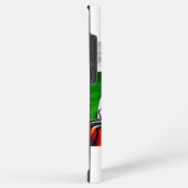 ハイビスカスの花と2タイガーの蝶 SAMSUNG GALAXYケース (右側面)