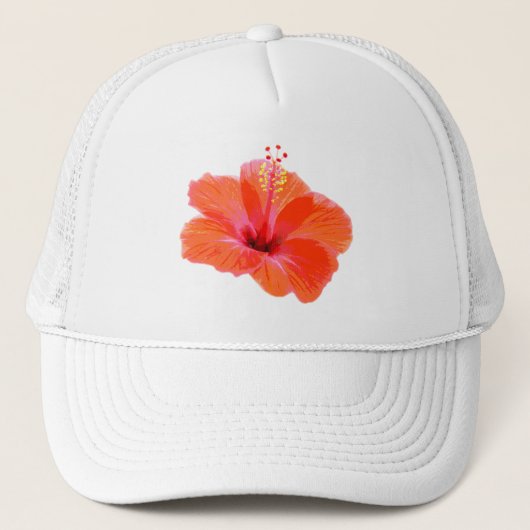 ハイビスカスの花のみ+テキストとアイディア キャップ (正面)