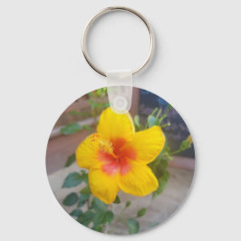 ハイビスカスの花のキーチェーン キーホルダー