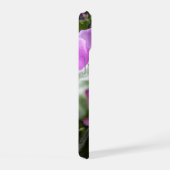 ハイビスカスの花の上のマルハナバチ iPhone 15ケース (右側面)