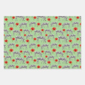 ハイビスカスの花の中のシマウマ ラッピングペーパーシート (正面2)