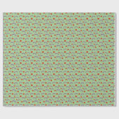 ハイビスカスの花の中のシマウマ ラッピングペーパー (フラット)