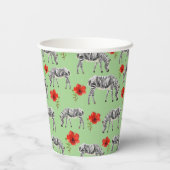 ハイビスカスの花の中のシマウマ 紙コップ (裏面)