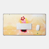 ハイビスカスの花の写真 デスクマット (キーボード&マウス)