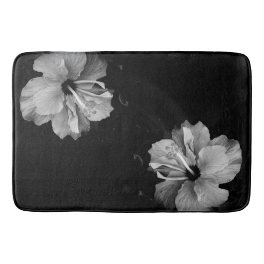 ハイビスカスの花の写真 バスマット (正面)
