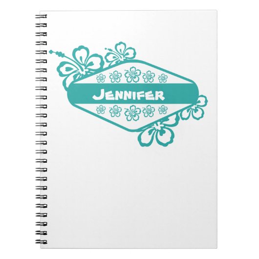 ハイビスカスの花の紋章 ノートブック (正面)