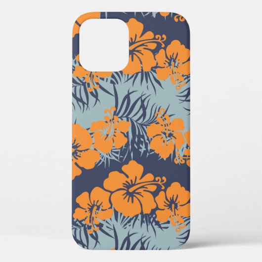 ハイビスカスの花の継ぎ目のない模様、ヴィンテージフローラw Case-Mate iPhoneケース (裏面)