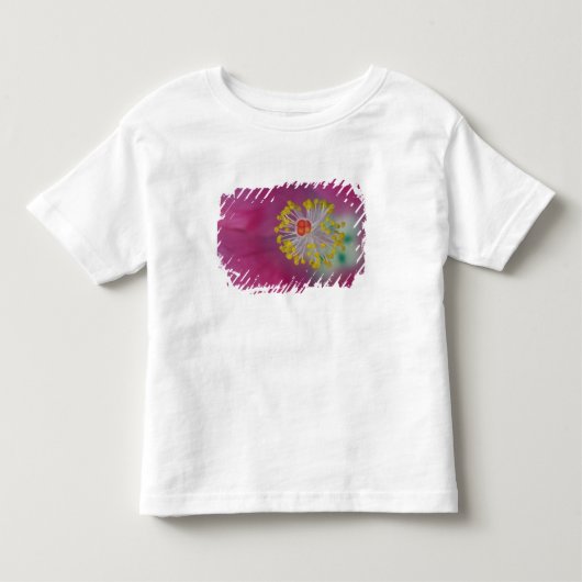 ハイビスカスの花の雄しべのクローズアップ トドラーTシャツ (正面)