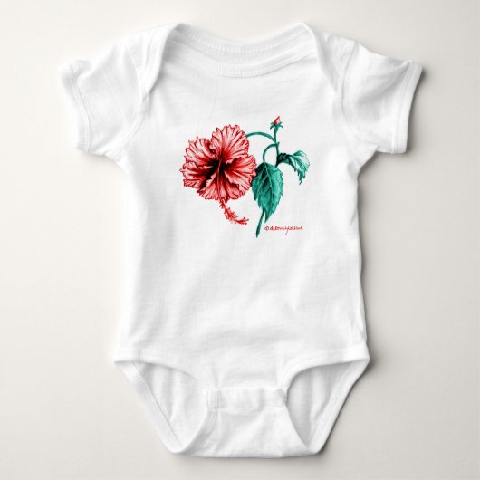 ハイビスカスの花のTシャツ Tシャツ (正面)