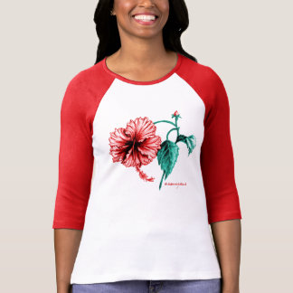 ハイビスカスの花のTシャツ Tシャツ
