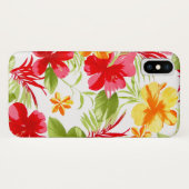 ハイビスカスの花柄のフェスタ Case-Mate iPhoneケース (裏面(横))