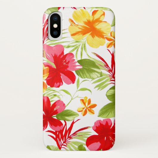 ハイビスカスの花柄のフェスタ Case-Mate iPhoneケース (裏面)