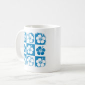 ハイビスカスの花柄 コーヒーマグカップ (正面左)