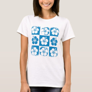 ハイビスカスの花柄 Tシャツ
