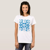 ハイビスカスの花柄 Tシャツ (正面フル)
