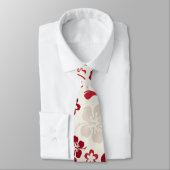 ハイビスカスの花模様のタイ ネクタイ (タイ)