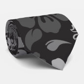 ハイビスカスの花模様のタイ ネクタイ (ロール)