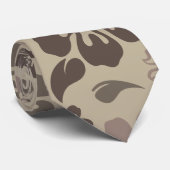 ハイビスカスの花模様のタイ ネクタイ (ロール)