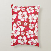 ハイビスカスの花模様 アクセントクッション (裏面(縦))