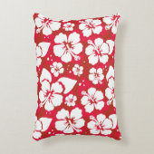 ハイビスカスの花模様 アクセントクッション (正面(垂直))