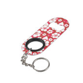 ハイビスカスの花模様 キーホルダー栓抜き (裏面アングル)