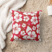 ハイビスカスの花模様 クッション (ブランケット)