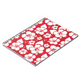 ハイビスカスの花模様 ノートブック (左側)