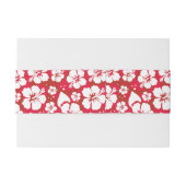 ハイビスカスの花模様 招待状ベリーバンド (裏面例)