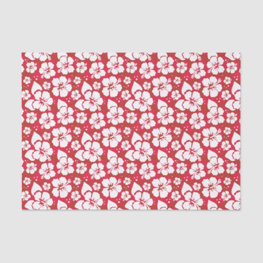 ハイビスカスの花模様 薄葉紙 (正面)