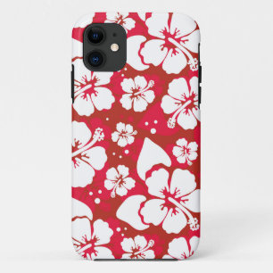 ハイビスカスの花模様 iPhone 11 ケース