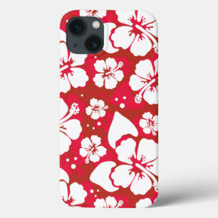 ハイビスカスの花模様 iPhone 13ケース