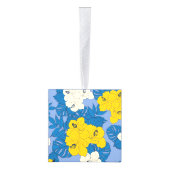 ハイビスカスの花葉と キューブオーナメント (右)