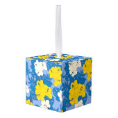 ハイビスカスの花葉と キューブオーナメント (裏面アングル)