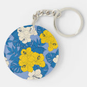 ハイビスカスの花葉と キーホルダー (裏面)