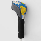 ハイビスカスの花葉と ゴルフヘッドカバー (アングル)