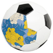 ハイビスカスの花葉と サッカーボール (3/4)