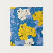 ハイビスカスの花葉と タペストリー (正面)