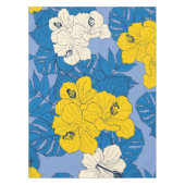 ハイビスカスの花葉と テーブルクロス (正面)