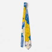 ハイビスカスの花葉と ネクタイ (裏面)