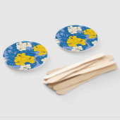 ハイビスカスの花葉と ハンドファン (組立なし)