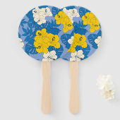 ハイビスカスの花葉と ハンドファン (正面&裏面)