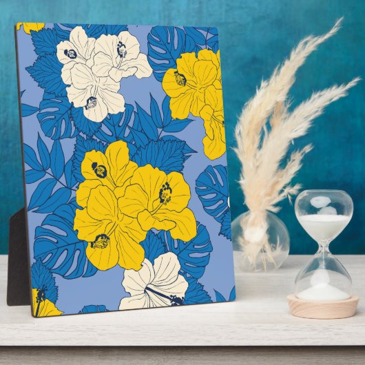 ハイビスカスの花葉と フォトプラーク (側面)